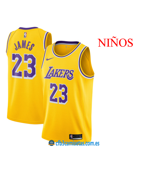 Ligero Adaptar Alianza Camisetas CFB3-CamisetasLeBron James LA Lakers Icon 2019 NIÑOS baratas
