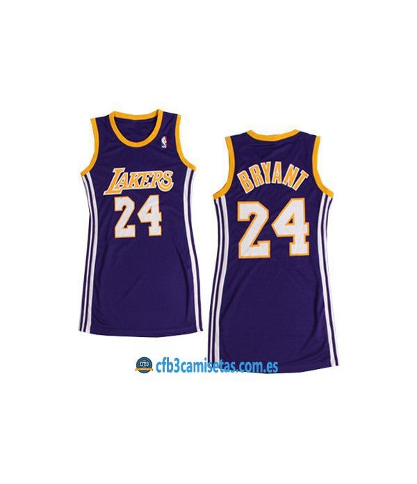 CFB3-Camisetas Kobe Bryant LA Lakers Morado Mujer