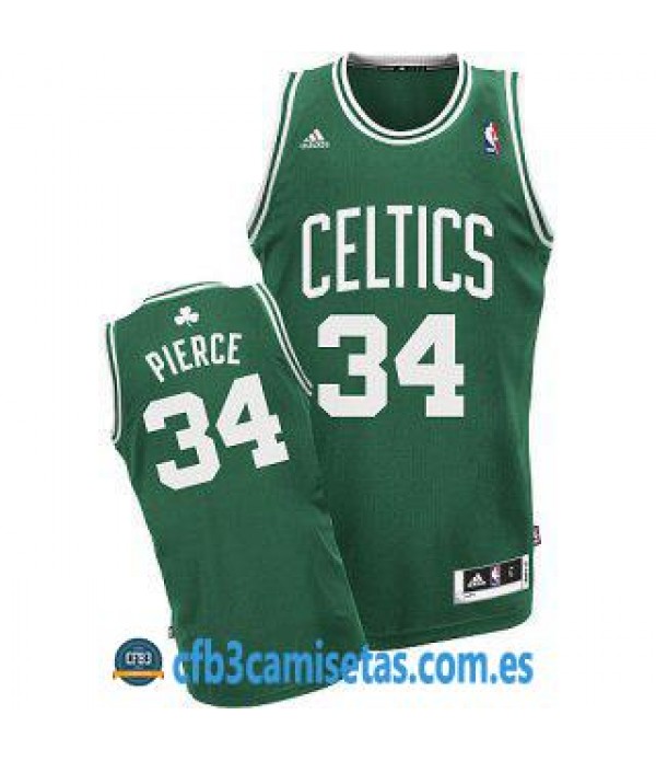 CFB3-Camisetas Pierce Boston Celtics Verde y blanc...