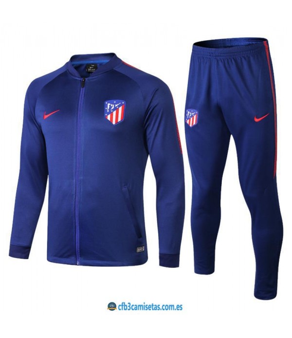 CFB3-Camisetas Chándal Atlético de Madrid Azul 2018 2019