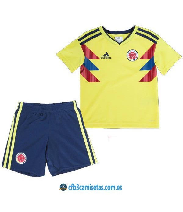 CFB3-Camisetas Colombia 1ª equipacion Mundial 2018 NIÑOS