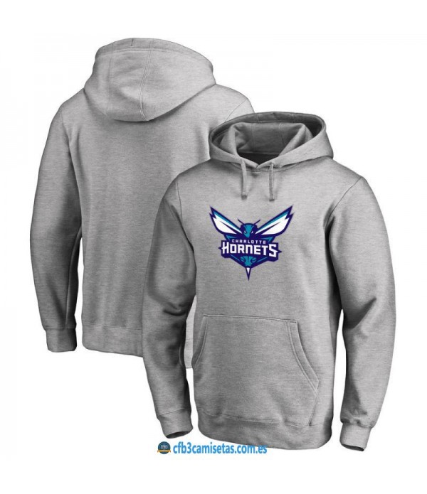CFB3-Camisetas Sudadera Charlotte Hornets 2019 Gris