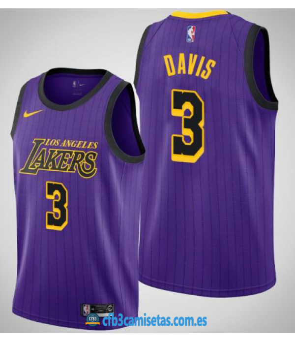 CFB3-Camisetas Anthony Davis Los Angeles Lakers 2018 2019 City Edition