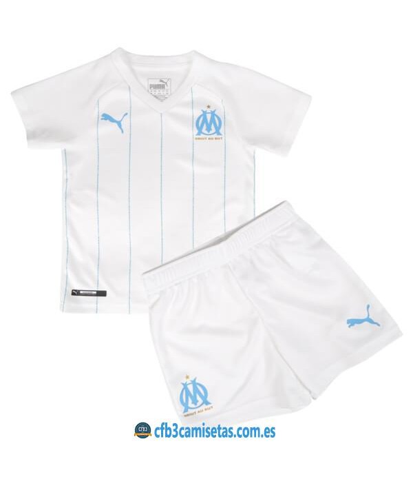 CFB3-Camisetas Olympique Marsella 1a Equipación 2019 2020 Kit Junior