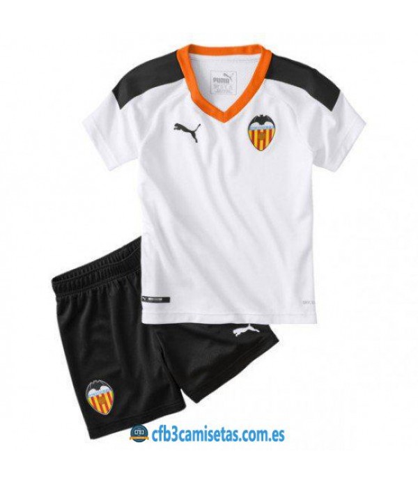 CFB3-Camisetas Valencia 1a Equipación 2019 2020 Kit Junior