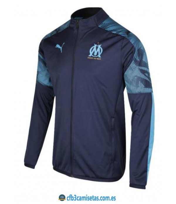 CFB3-Camisetas Chaqueta Olympique Marsella 2019 2020 Azul
