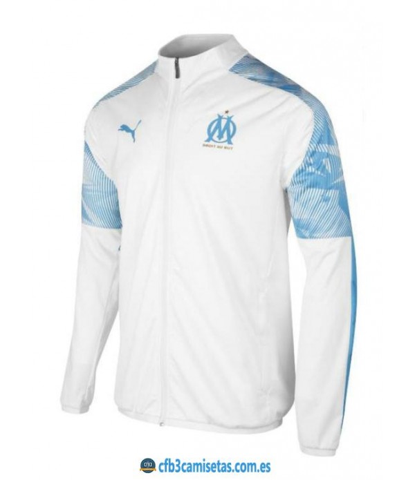 CFB3-Camisetas Chaqueta Olympique Marsella 2019 2020 Blanca