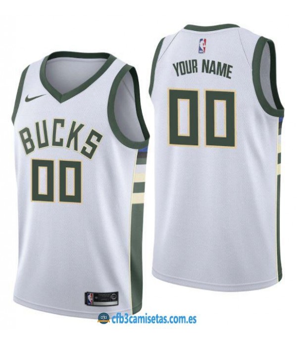 CFB3-Camisetas Custom milwaukee bucks - association