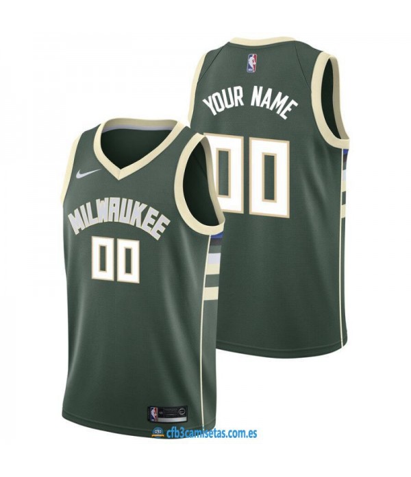 CFB3-Camisetas Custom milwaukee bucks - icon edition