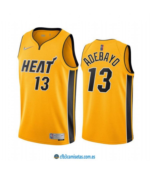 CFB3-Camisetas Bam adebayo miami heat 2020/21 - earned edition