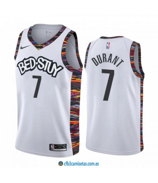 CFB3-Camisetas Kevin durant brooklyn nets 2019/20 - city edition