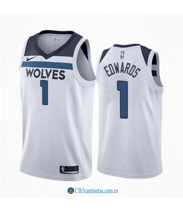 CFB3-Camisetas Anthony edwards minnesota timberwolves- association