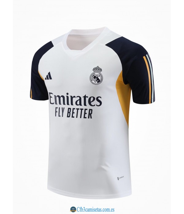 CFB3-Camisetas Camiseta entrenamiento real madrid 2023/24 blanca