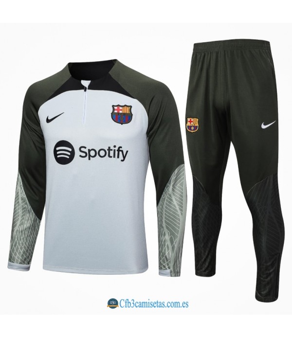 CFB3-Camisetas Chándal fc barcelona 2023/24 gris