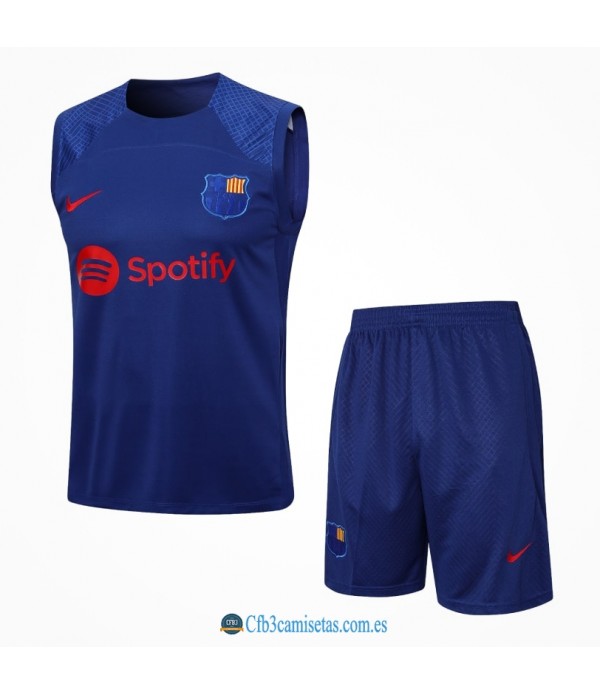 CFB3-Camisetas Kit entrenamiento fc barcelona 2023/24 azul