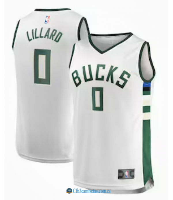 CFB3-Camisetas Damian lillard milwaukee bucks - association