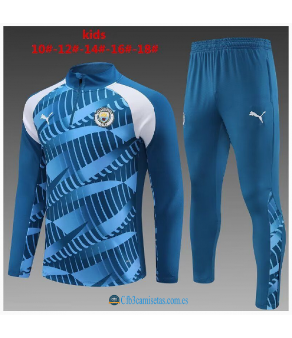 CFB3-Camisetas Chándal manchester city 2023/24 blue - niÑos