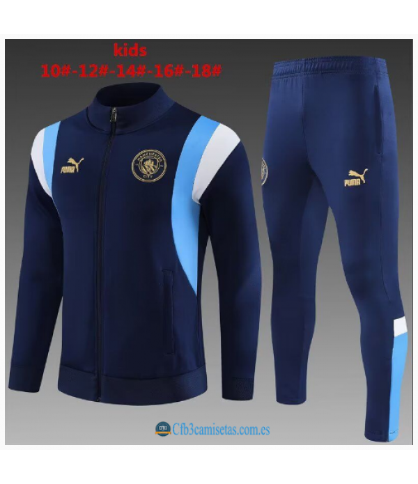 CFB3-Camisetas Chándal manchester city 2023/24 dark blue - niÑos