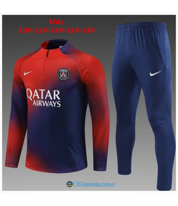 CFB3-Camisetas Chándal psg 2023/24 red - niÑos