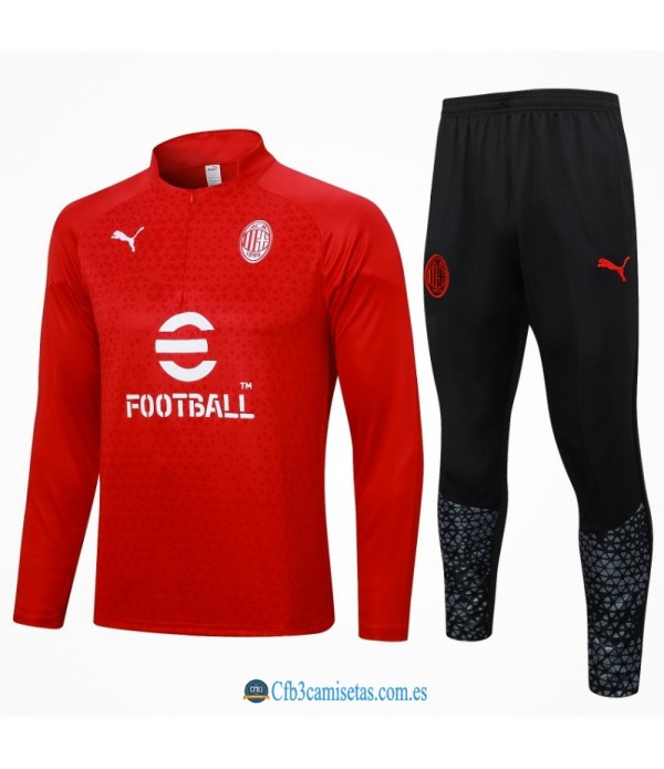 CFB3-Camisetas Chándal ac milan 2023/24 red