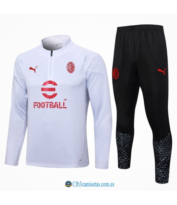 CFB3-Camisetas Chándal ac milan 2023/24 white