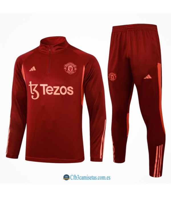 CFB3-Camisetas Chándal manchester united 2023/24 red