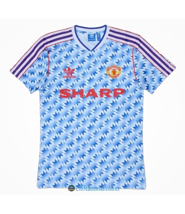 CFB3-Camisetas Manchester united 2a equipación 1990-92