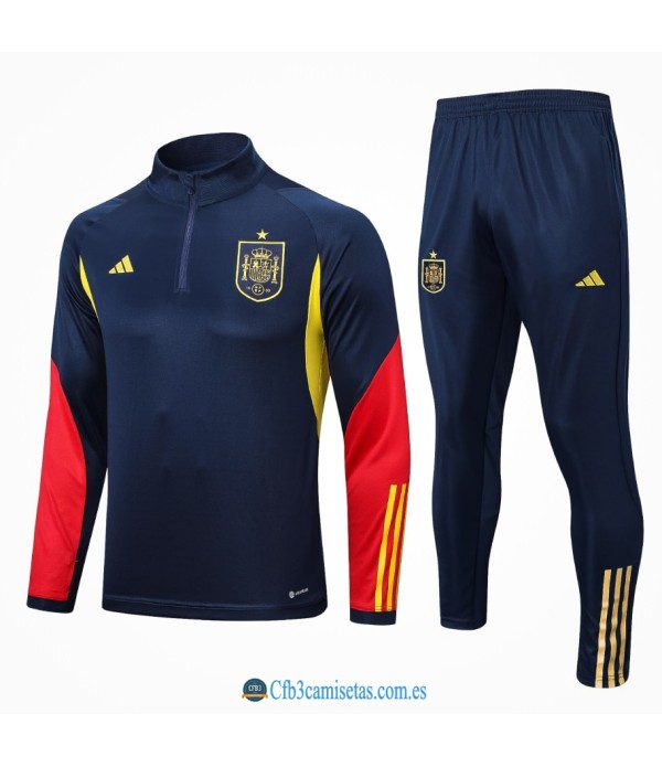 CFB3-Camisetas Chándal españa 2024 azul