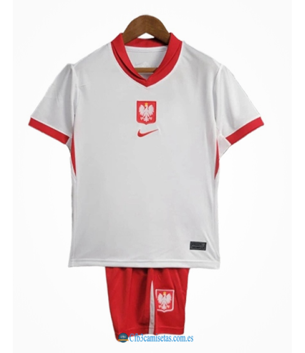CFB3-Camisetas Polonia 1a equipación 2024 - niÑos