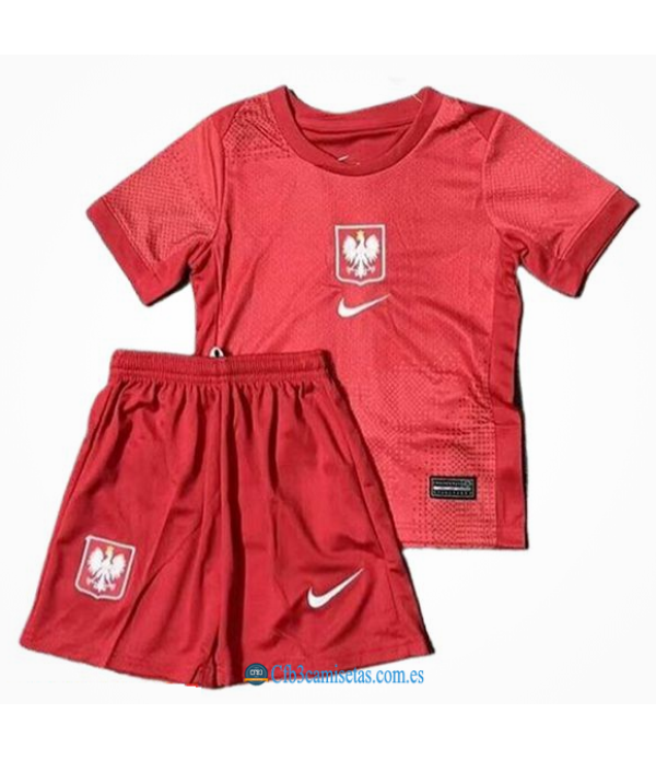 CFB3-Camisetas Polonia 2a equipación 2024 - niÑos