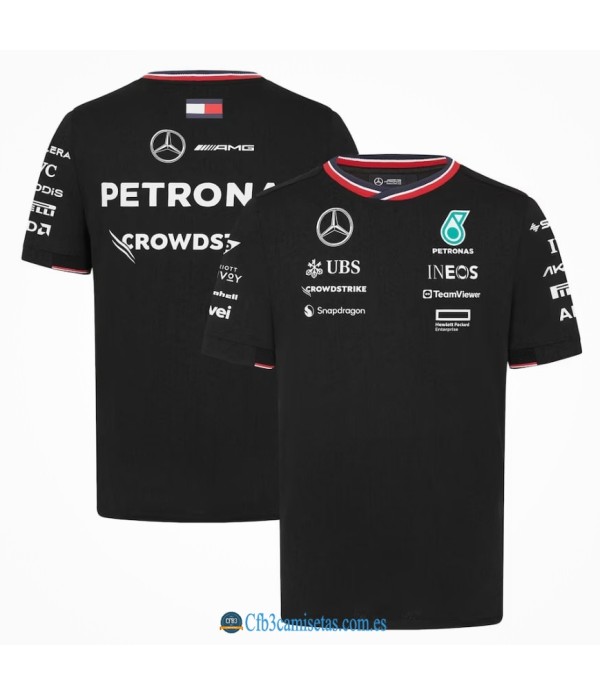 CFB3-Camisetas Camiseta mercedes amg petronas f1 2024 black