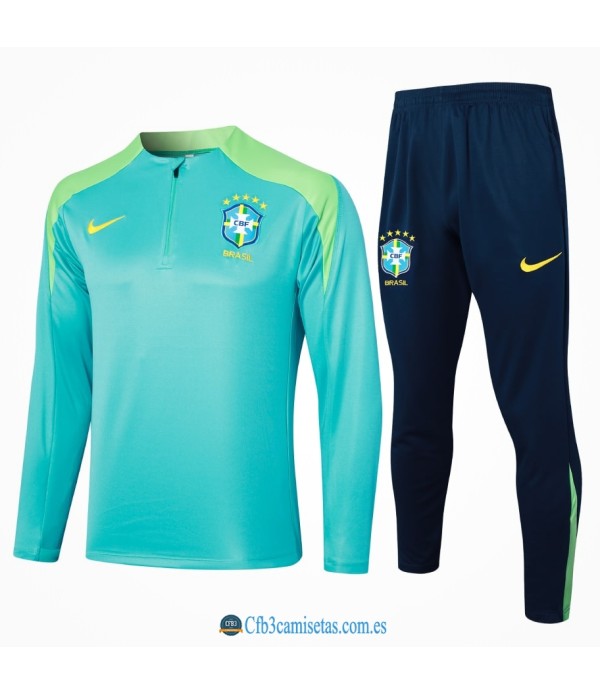 CFB3-Camisetas Chándal brasil 2024 green