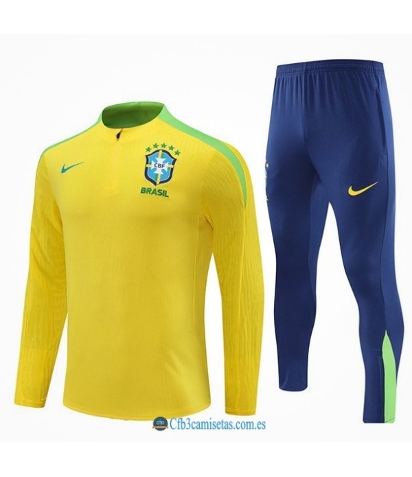 CFB3-Camisetas Chándal brasil 2024 yellow