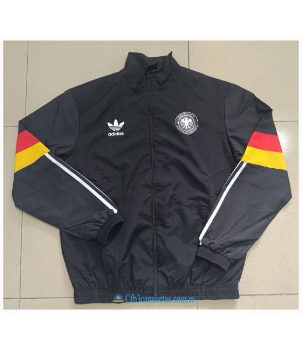 CFB3-Camisetas Chaqueta con capucha alemania 2024 black retro