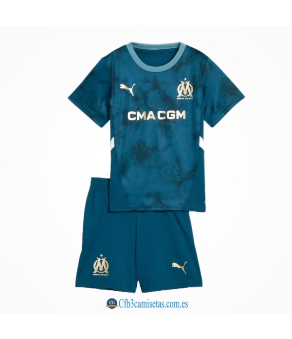 CFB3-Camisetas Olympique marsella 2a equipación 2024/25 - niÑos