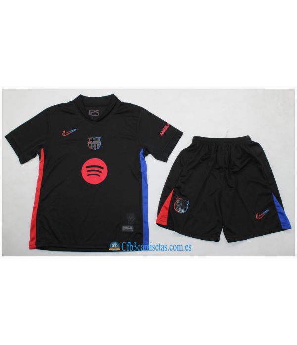 CFB3-Camisetas Fc barcelona 2a equipación 2024/25 spotify - ninos