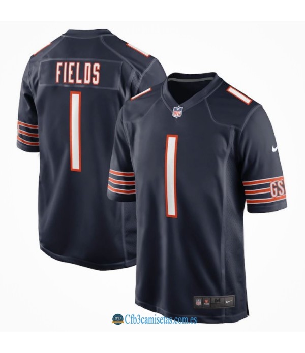 CFB3-Camisetas Justin fields chicago bears - navy