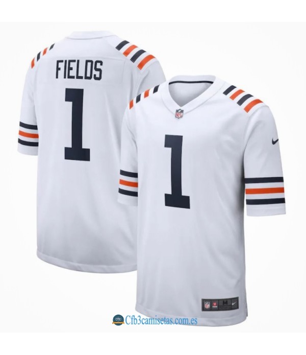 CFB3-Camisetas Justin fields chicago bears - white