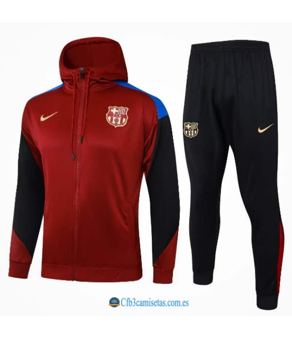 CFB3-Camisetas Chándal con capucha fc barcelona 2024/25 red