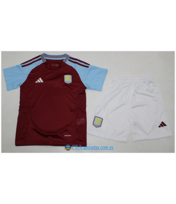 CFB3-Camisetas Aston villa 1a equipación 2024/25 - niños