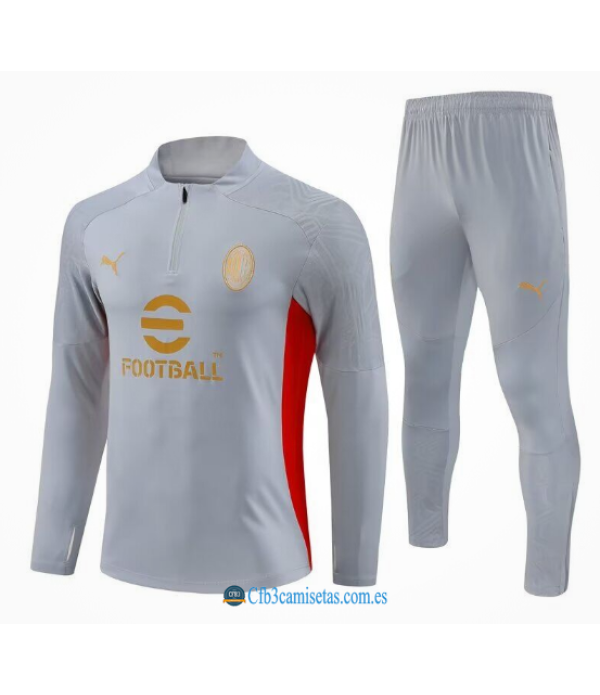 CFB3-Camisetas Chándal ac milan 2024/25 gris