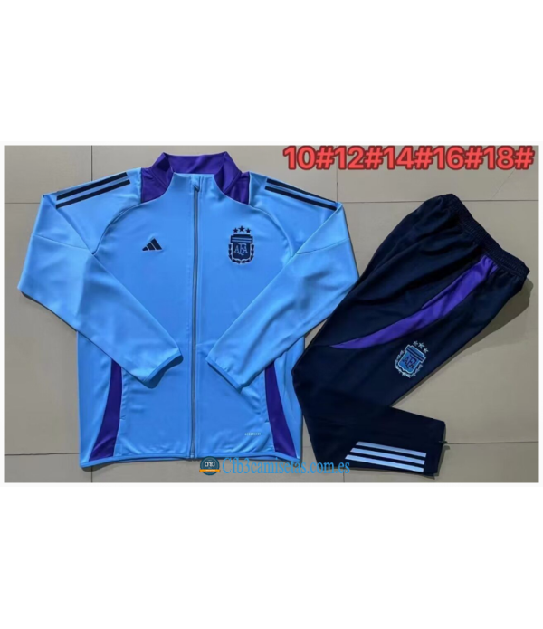 CFB3-Camisetas Chándal argentina 2024 blue - niños