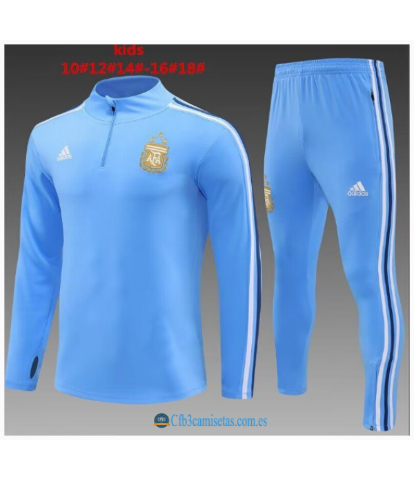 CFB3-Camisetas Chándal argentina 2024 celeste - niños