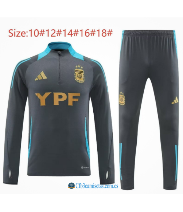 CFB3-Camisetas Chándal argentina 2024 grey - niños