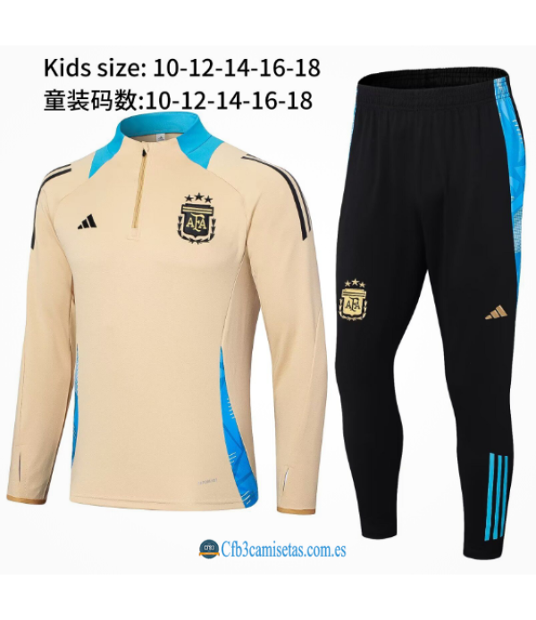 CFB3-Camisetas Chándal argentina 2024 light - niños