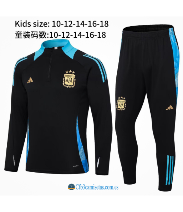 CFB3-Camisetas Chándal argentina 2024 - niños