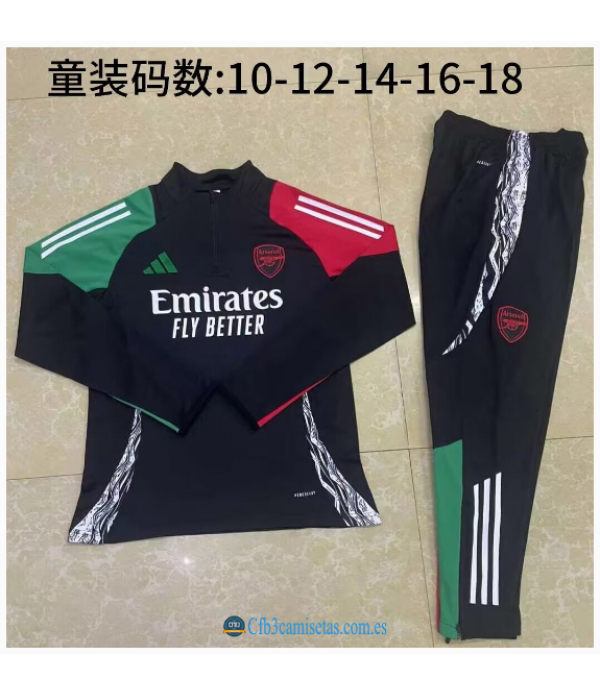 CFB3-Camisetas Chándal arsenal 2024/25 negro - niños