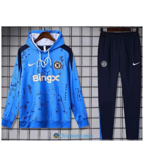 CFB3-Camisetas Chándal con capucha chelsea 2024/25 azul