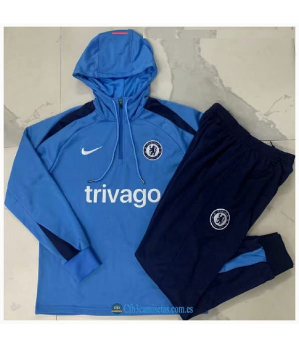 CFB3-Camisetas Chándal con capucha chelsea 2024/25 blue