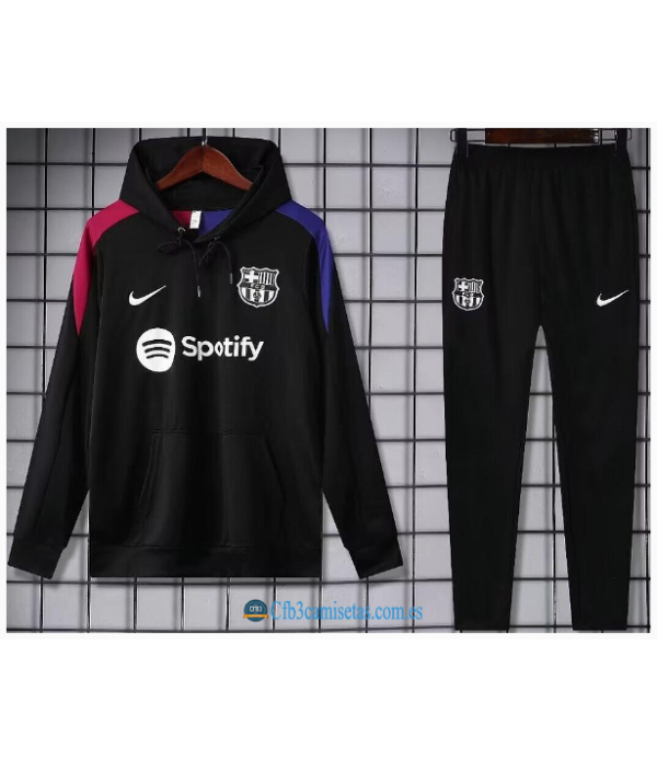 CFB3-Camisetas Chándal con capucha fc barcelona 2024/25 dark